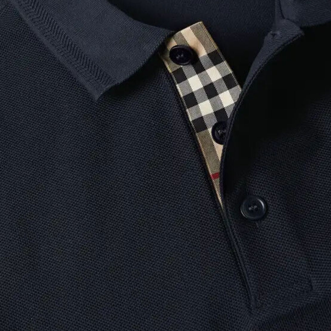 Burberry Mens TB Eddie Polo Shirt Coal Blue