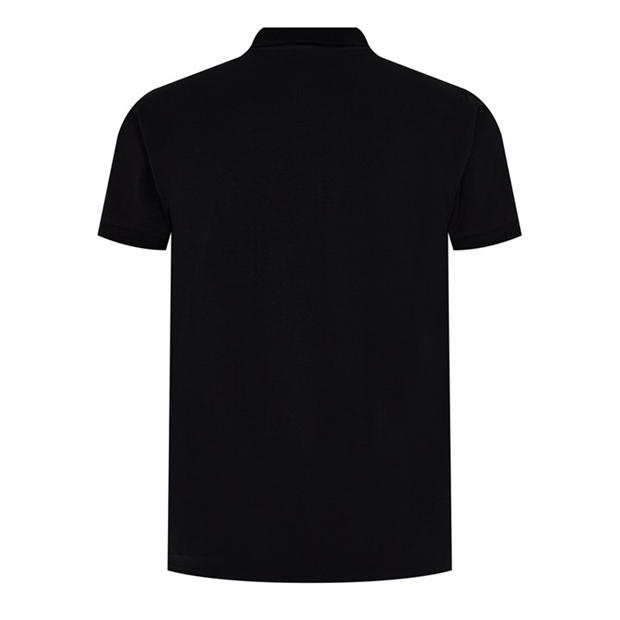 Moschino Swim Logo Black Polo Shirt