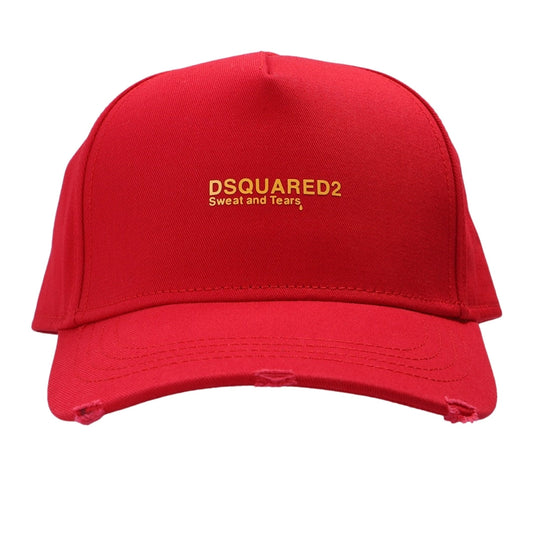 Dsquared2 Sweat and Tears Logo Red Cap