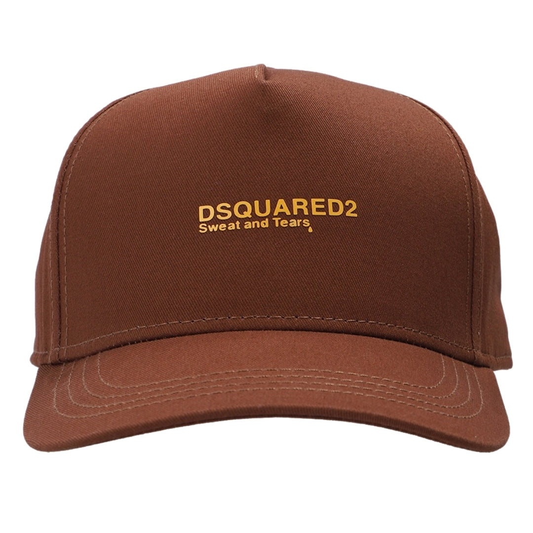 Dsquared2 Sweat and Tears Logo Cap Brown