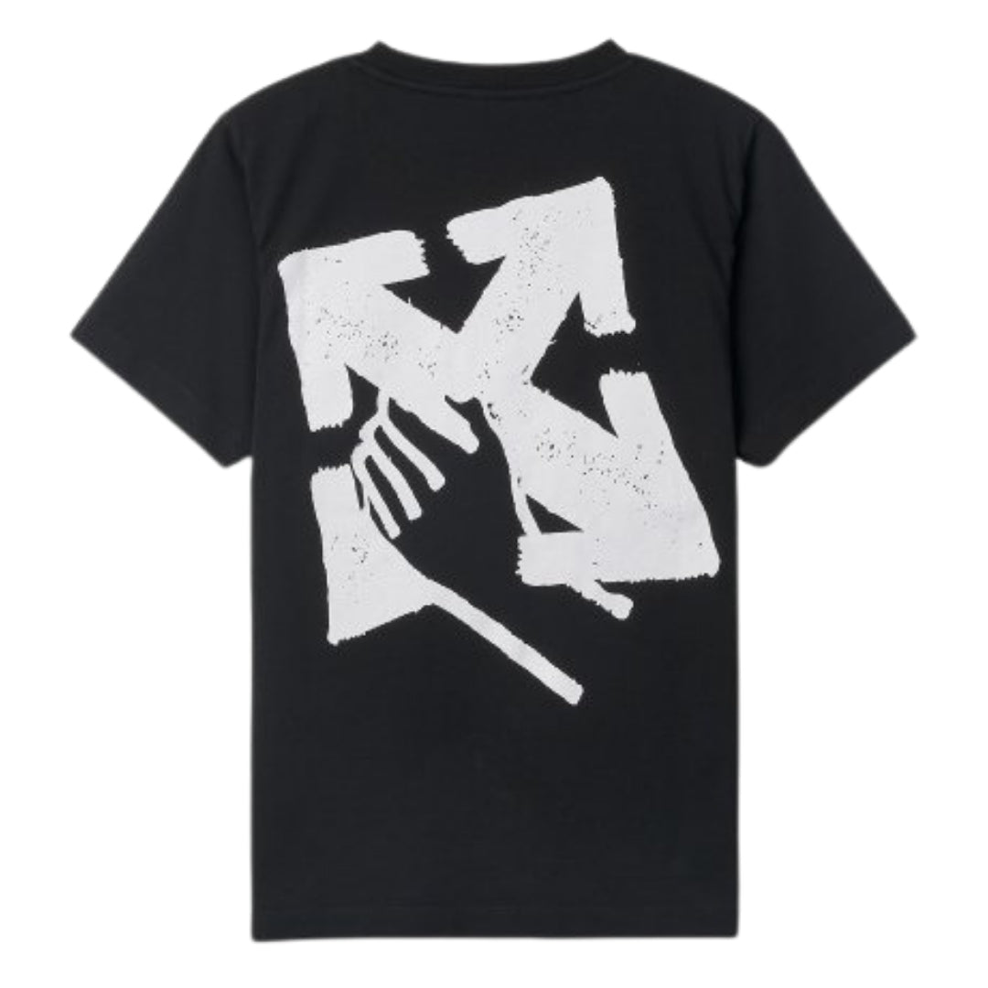 Off-White Hand Arrow Design Slim Fit Black T-Shirt XL