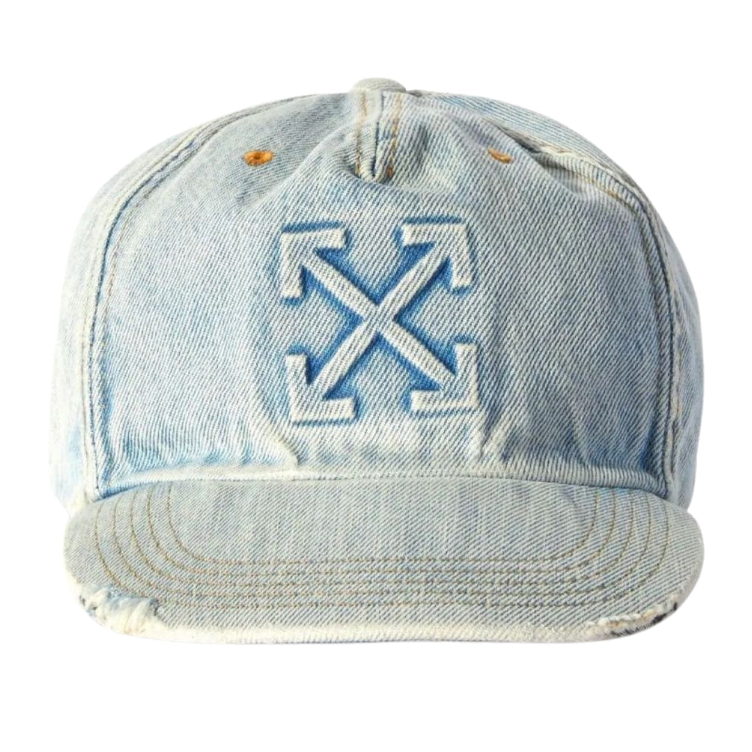 Off-White Men’s Arrow Denim Baseball Cap Light Blue