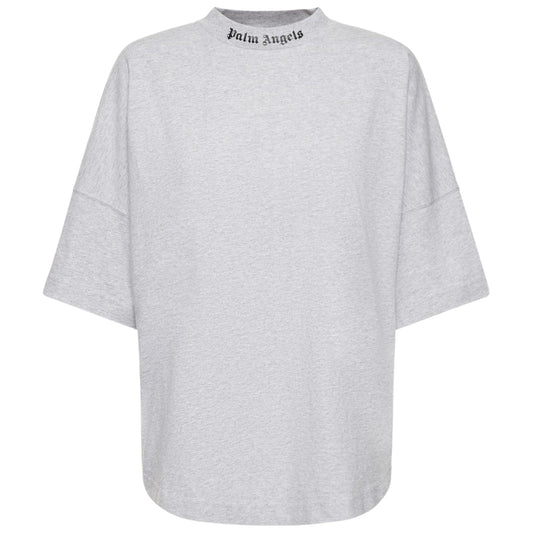 Palm Angels Classic All Over Logo Oversized Grey T-Shirt XS