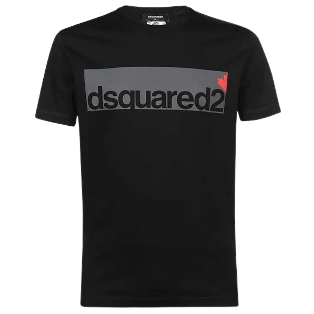 Dsquared2 Cool Fit Large Block Logo Black T-Shirt XS