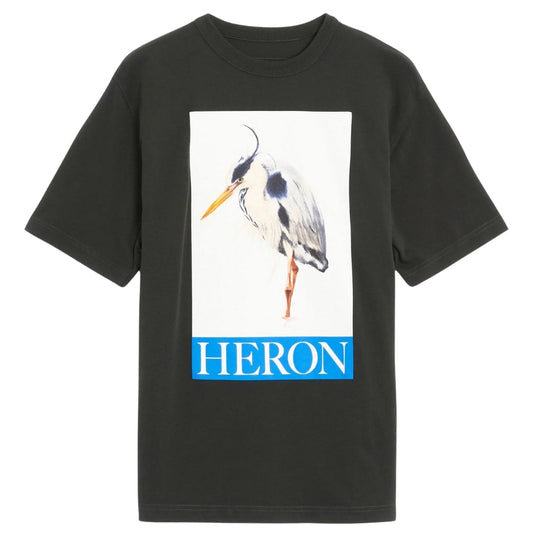 Heron Preston Boxed Painted Heron Bird Logo Black T Shirt