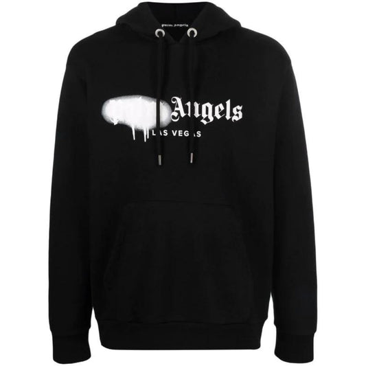 Palm Angels Las Vegas Spray Paint Logo Black Hoodie