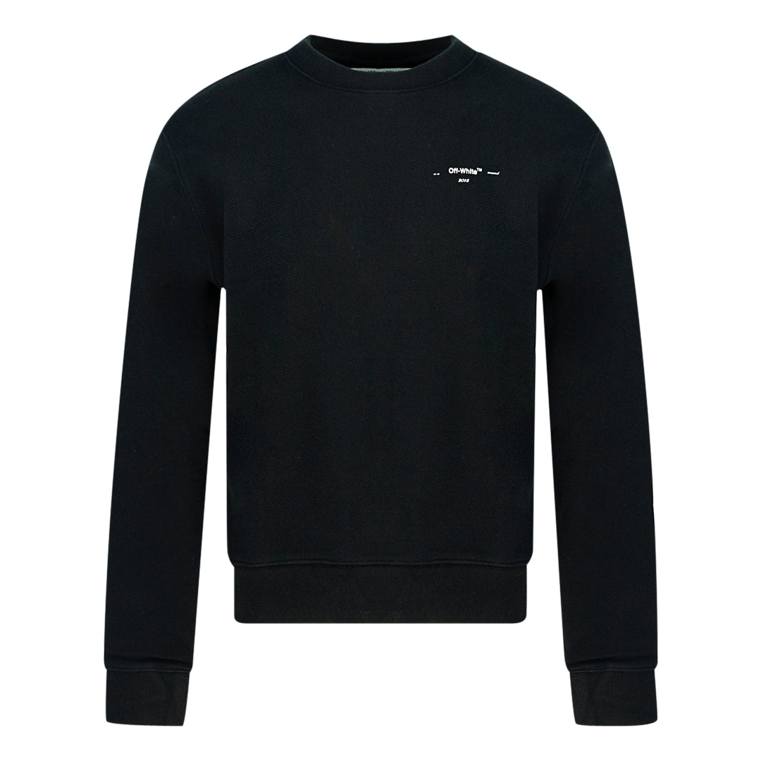 Off White Logo Black Slim Sweatshirt