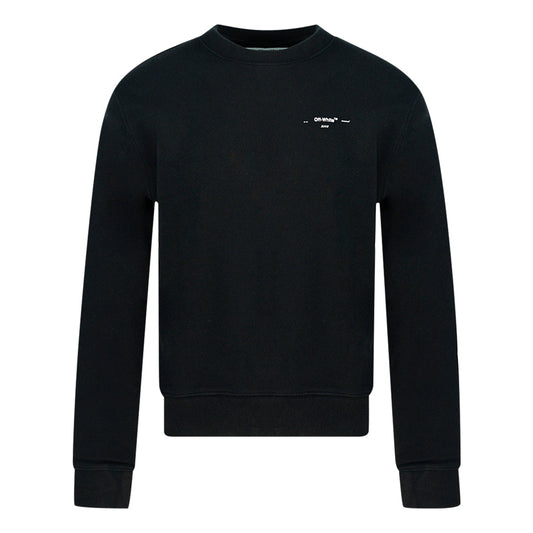 Off White Logo Black Slim Sweatshirt