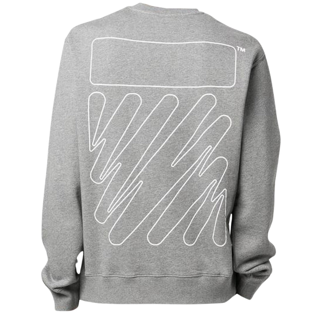 Off-White Diag Line Back Logo Outer Space Skate Sweatshirt