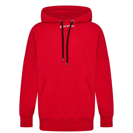 Palm Angels Mens Classic Logo Hoodie Red