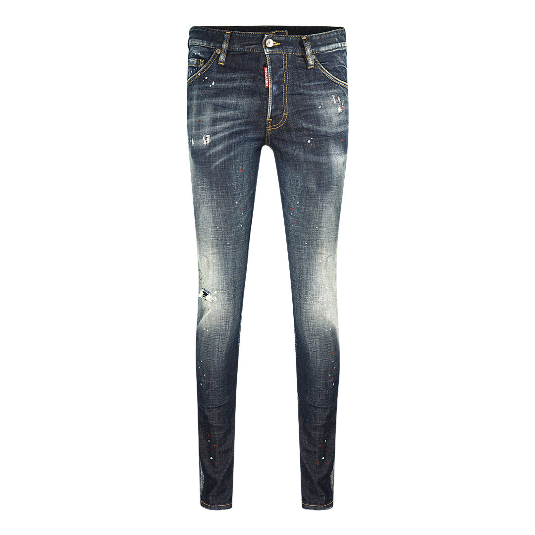 Dsquared2 Slim Jean Paint Splash Canadian Leaf Jeans