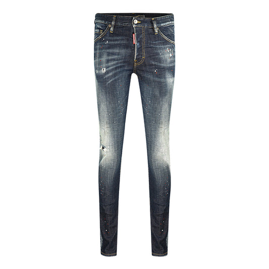 Dsquared2 Slim Jean Paint Splash Canadian Leaf Jeans